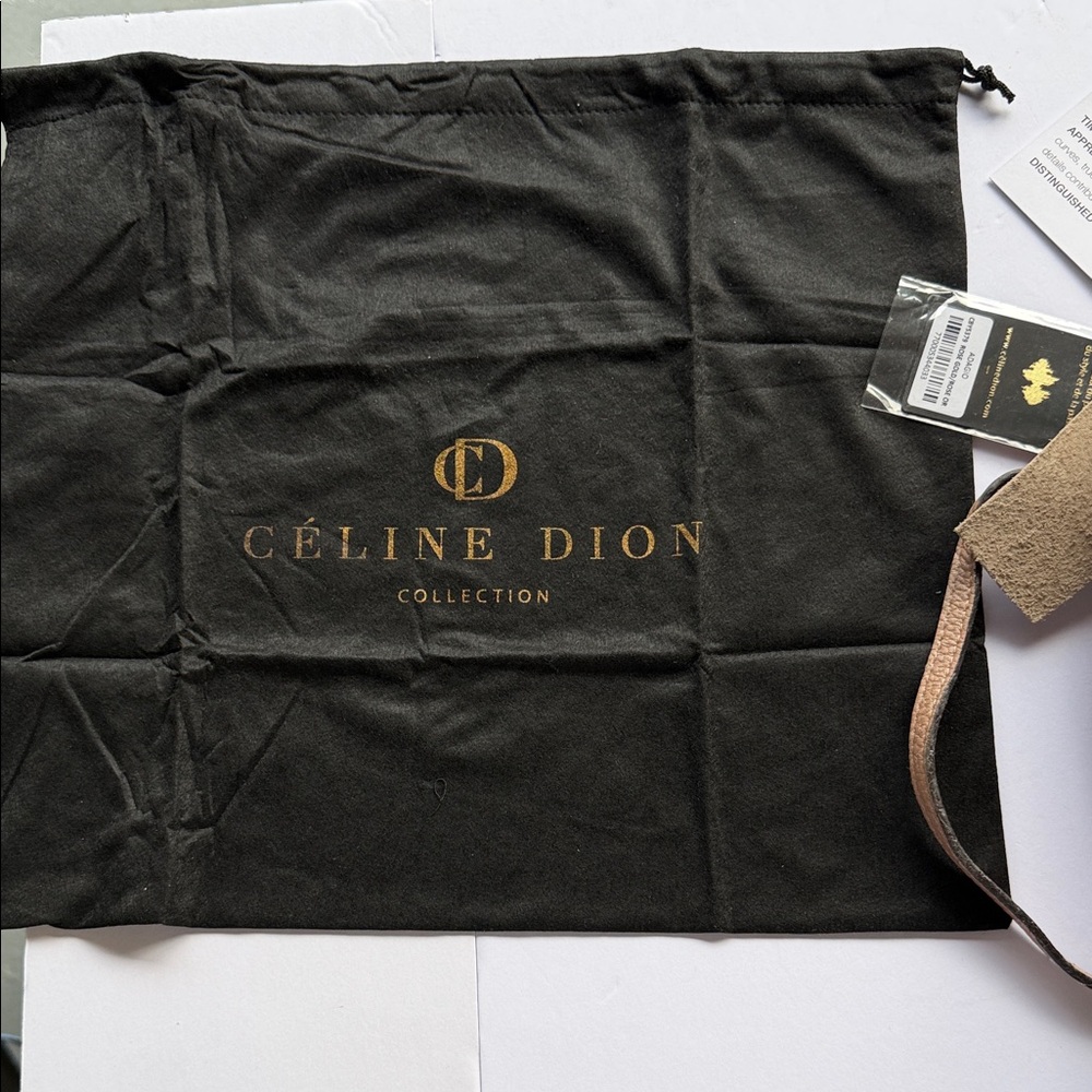 Céline Dion Collection Pebbled Leather Crossbody Bag in Blush Taupe - Picture 12 of 14